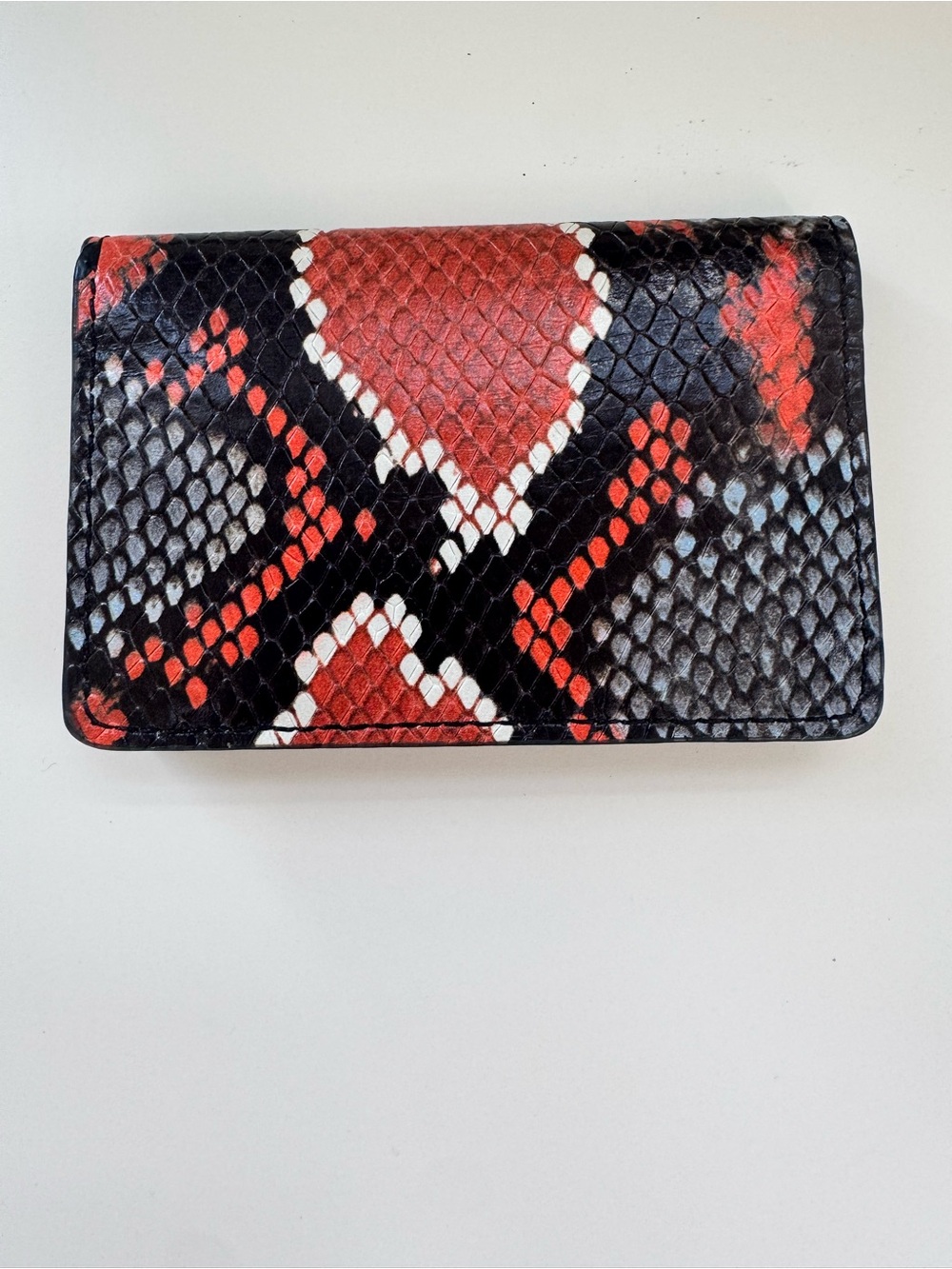& Other Stories Paris Atelier Crocodile Snakeskin Small Card Holder Wallet